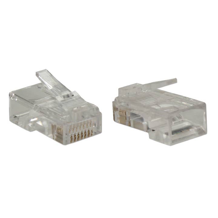 Conectores crimpados sólidos/trenzados Cat5e RJ45 de 350 MHz para venta al por mayor de QVS Inc