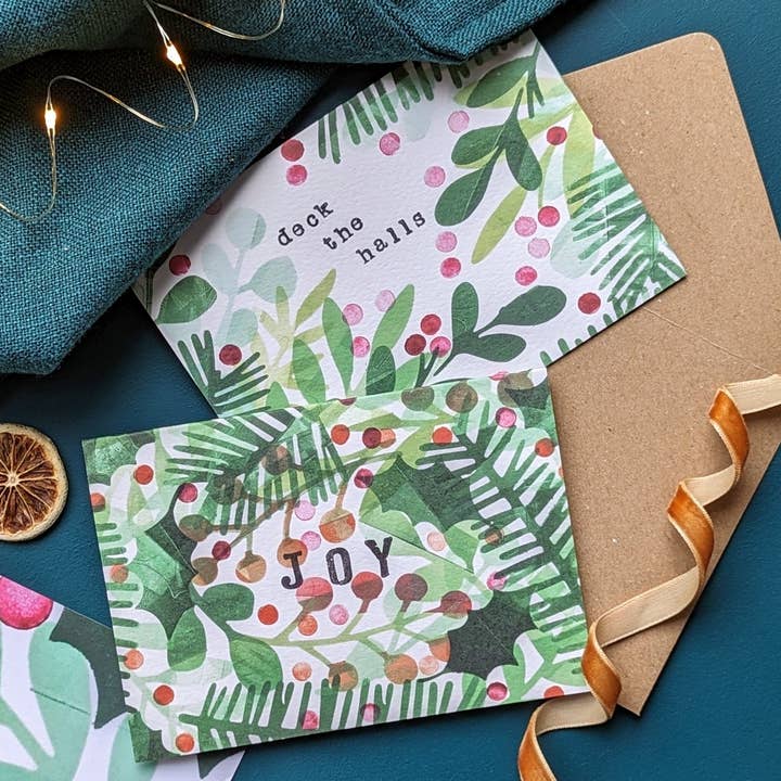 Coleção Berries and Boughs - Cartões e Wrappi de Natal por atacado de Slow Sunday