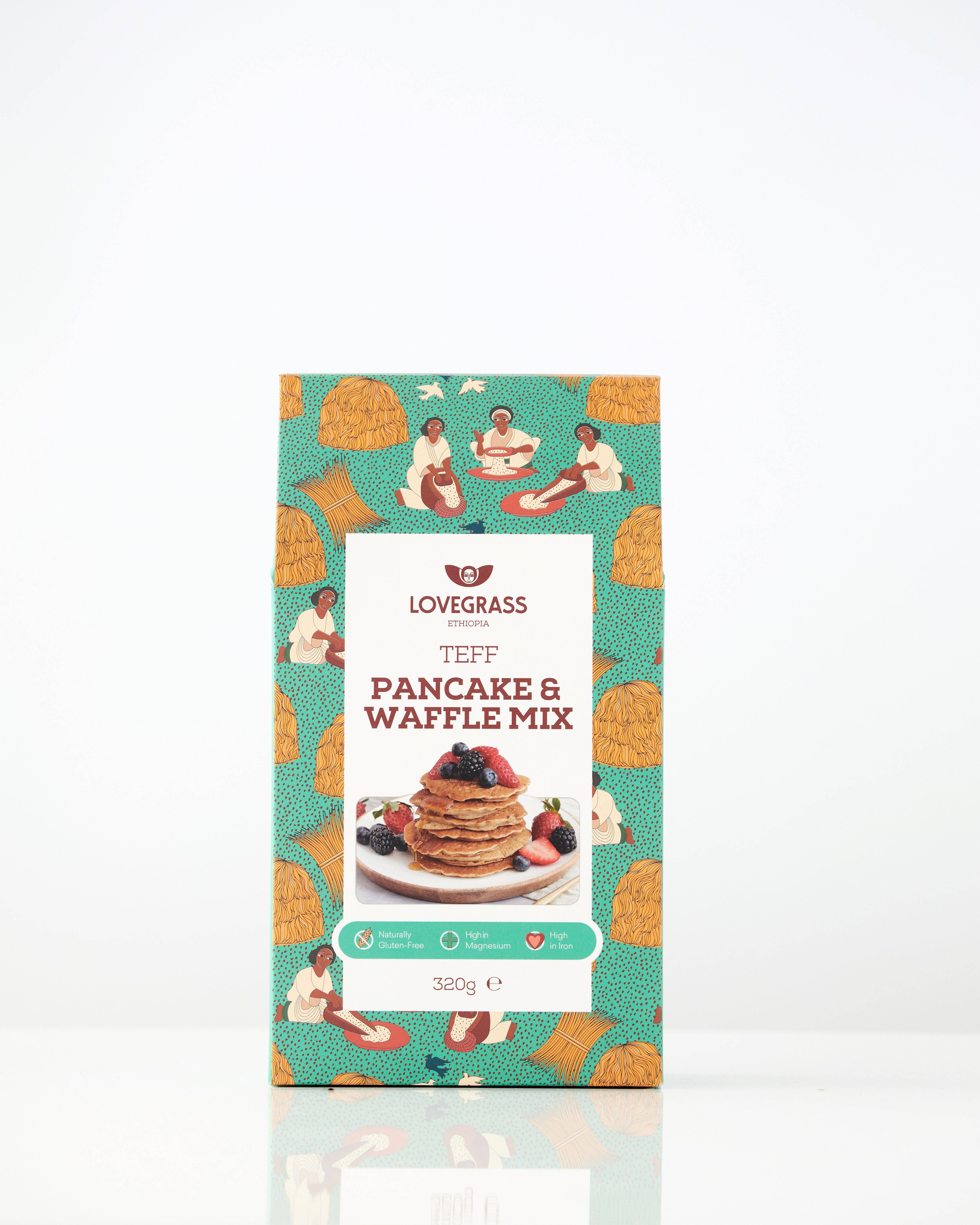 Lovegrass Ethiopia - Wholesale Pancake Mix - Teff Pancake & Waffle Mix 320g