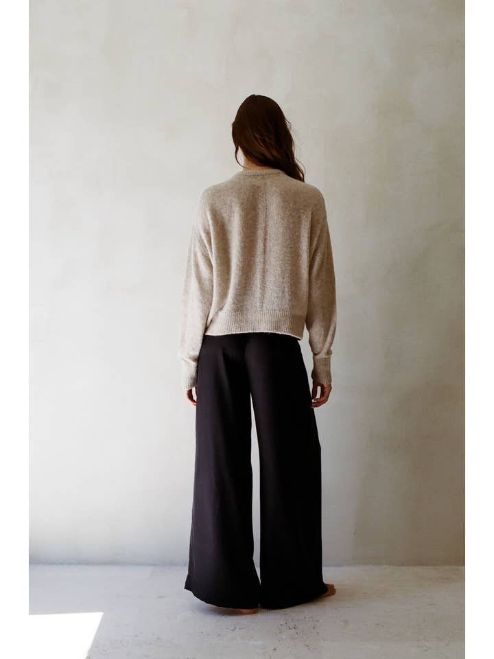 Beige PS1015 | Knit Acrylic Polyester Nylon Wool Spandex Sweater for wholesale on Faire