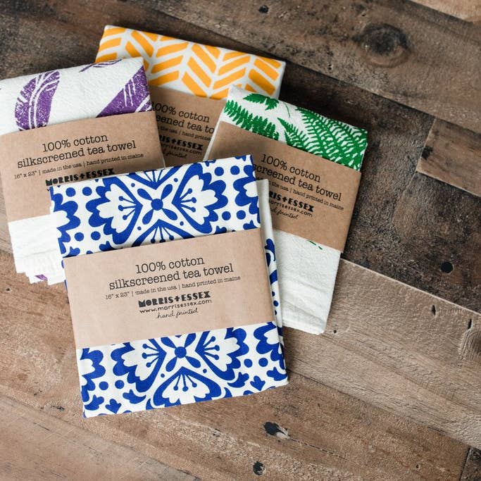 Morris & Essex - Wholesale Tea Towel - Yellow Chevron Tea Towel1