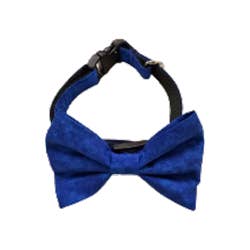 Blue Royalty Bow Tie Collar for wholesale by Savvy Chic Pawz