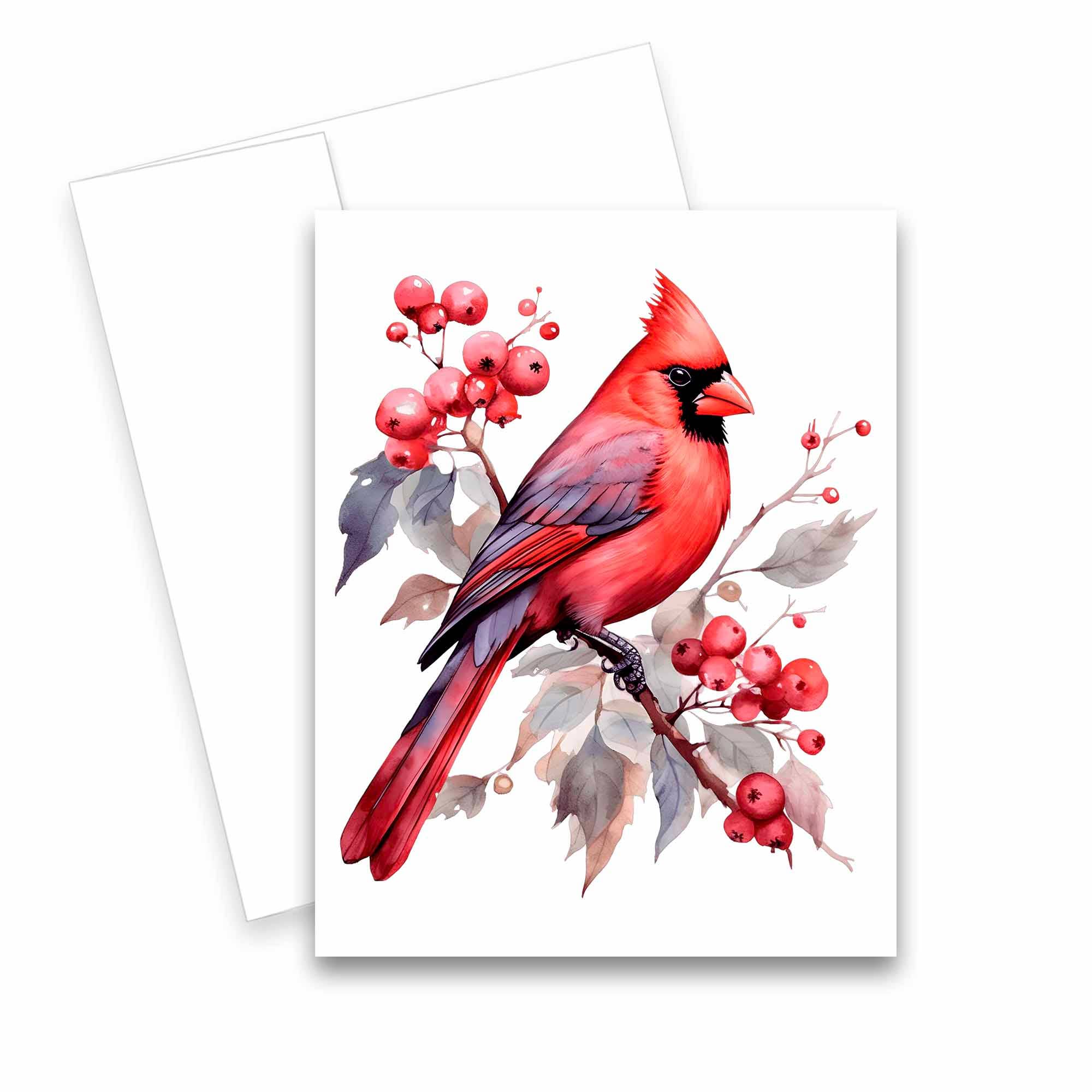 Aria Rae - Wholesale Stationery/Notecard Set - Assorted Cardinal Greeting Cards, Set of 6, Blank Notecards3