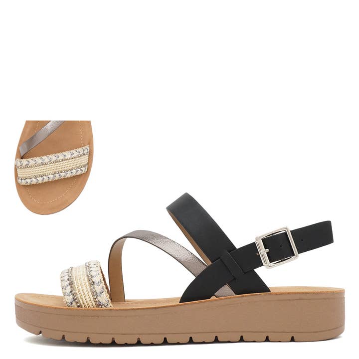 Mars Sky Shoes Wholesale - Wholesale Sandals - Women's - Soda RUNIC Women Boho Band Buckle Strap Flat Sandals