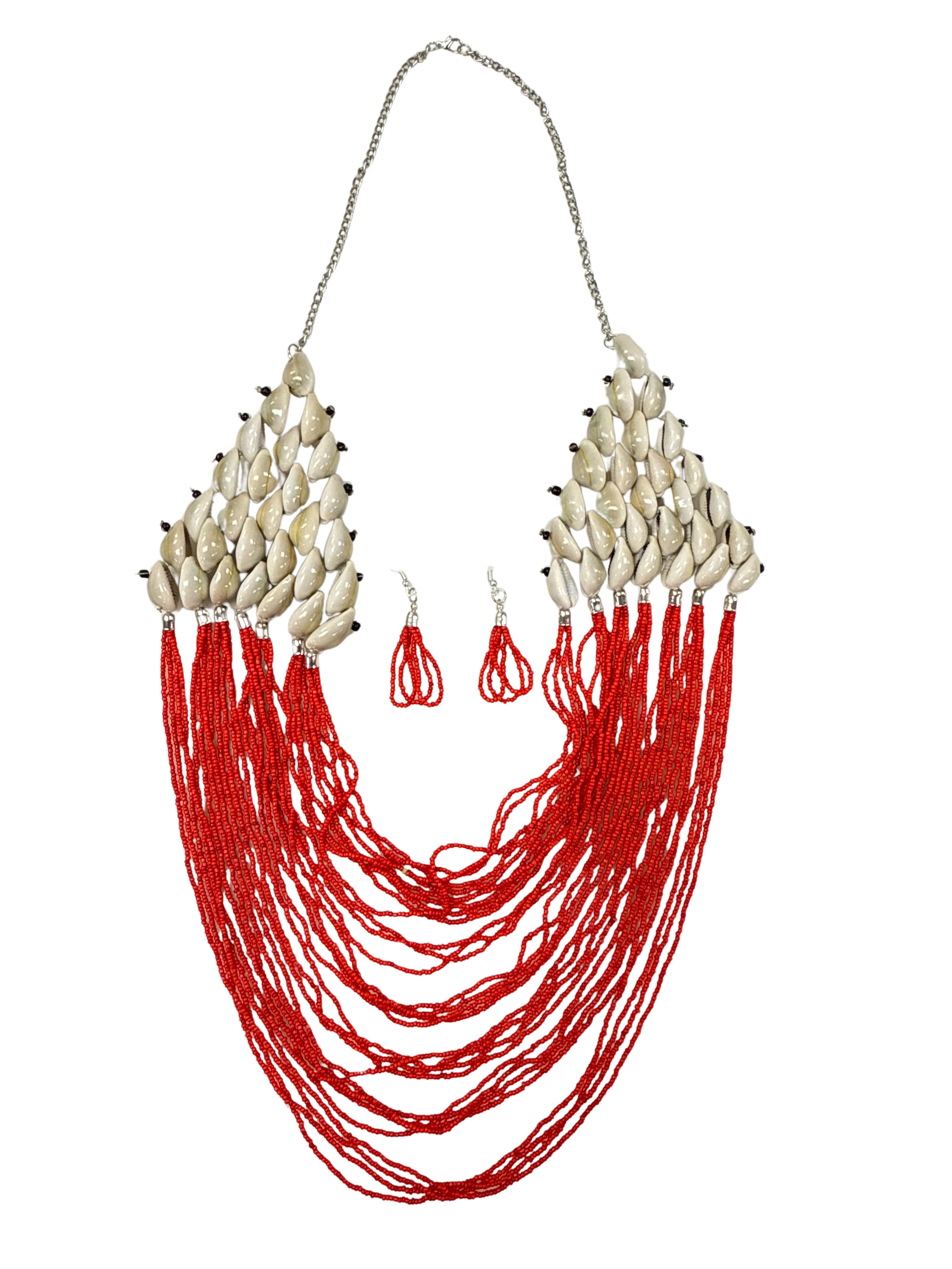 Treasure Jewelry - Wholesale Bib Necklace - Large Cowrie Shell Bib Necklace Cowie Necklace10