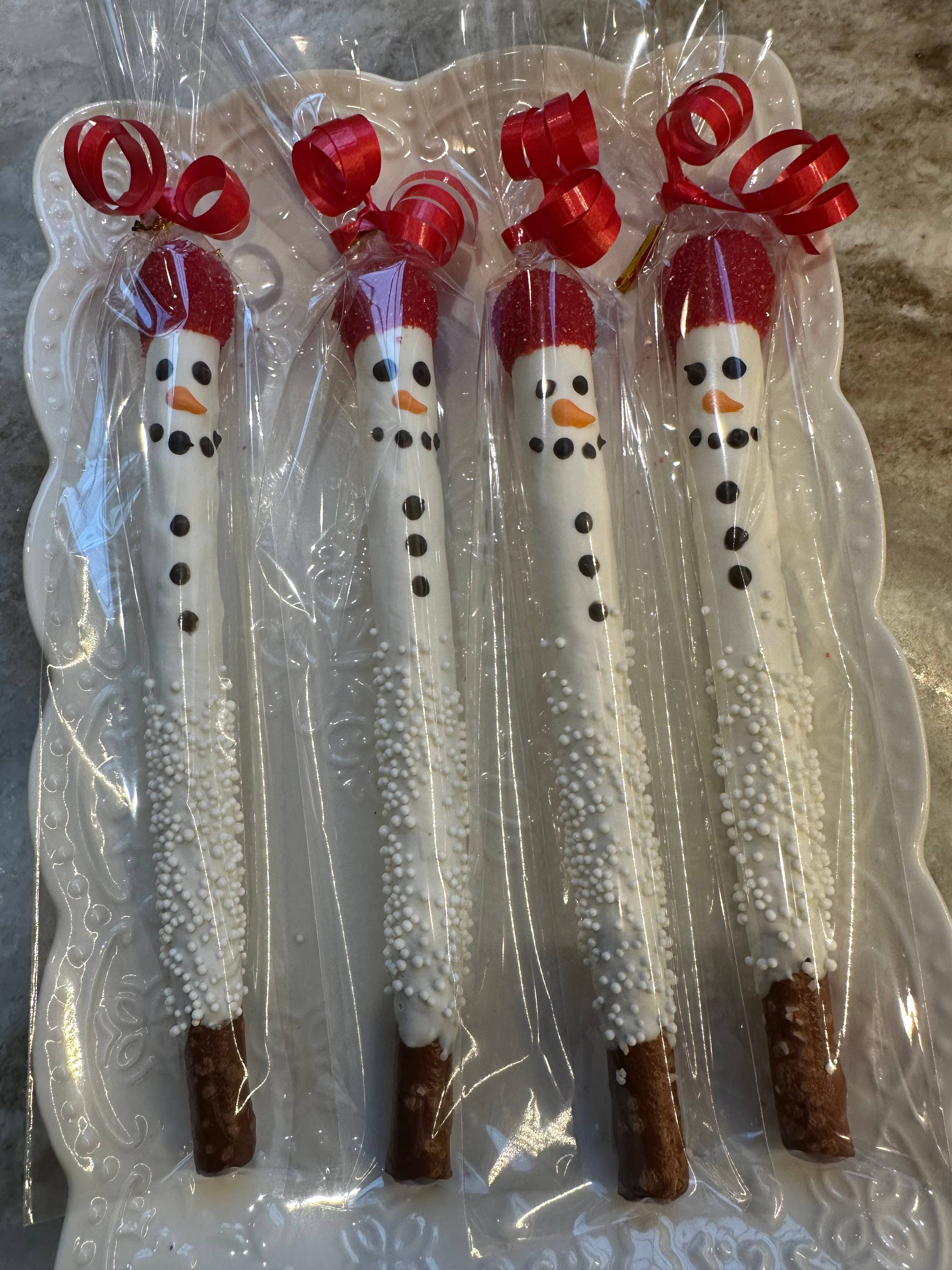 Delightful Chocolates - Wholesale Chocolate Covered Sweets - Snowman Chocolate Covered Pretzels4