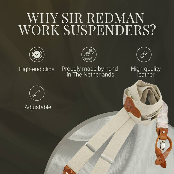 Sir Redman - Wholesale Suspenders - Men's - Sir Redman Braces Y-Model - Sand color2