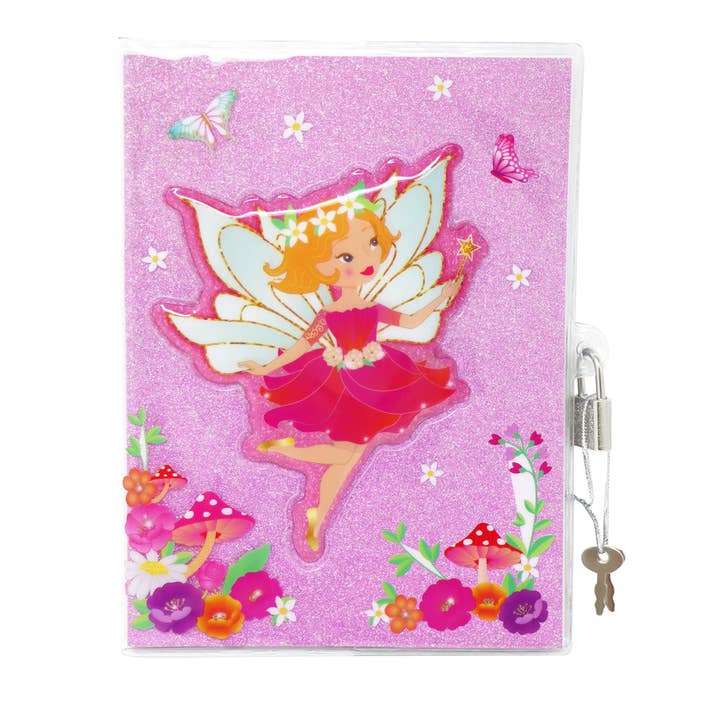 Pink Poppy USA - Wholesale Journal/Diary - Kids - Pixie Fantasy 3D Lockable Diary | Pack of 6