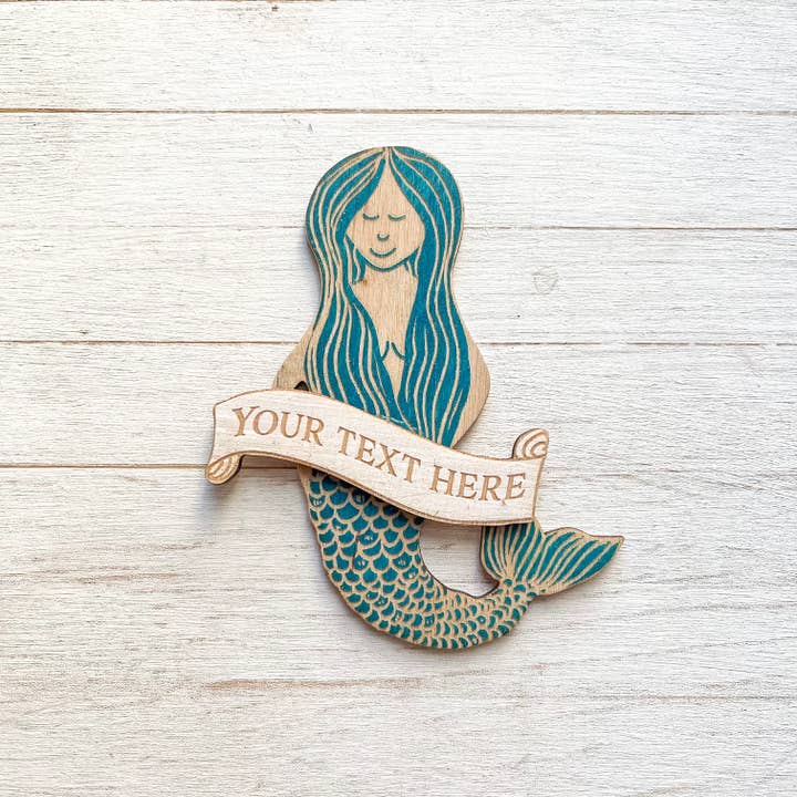 Mermaid Coast Beach Custom Location Personalised Magnet Gift for wholesale by Gorgeous Little Bits Ltd