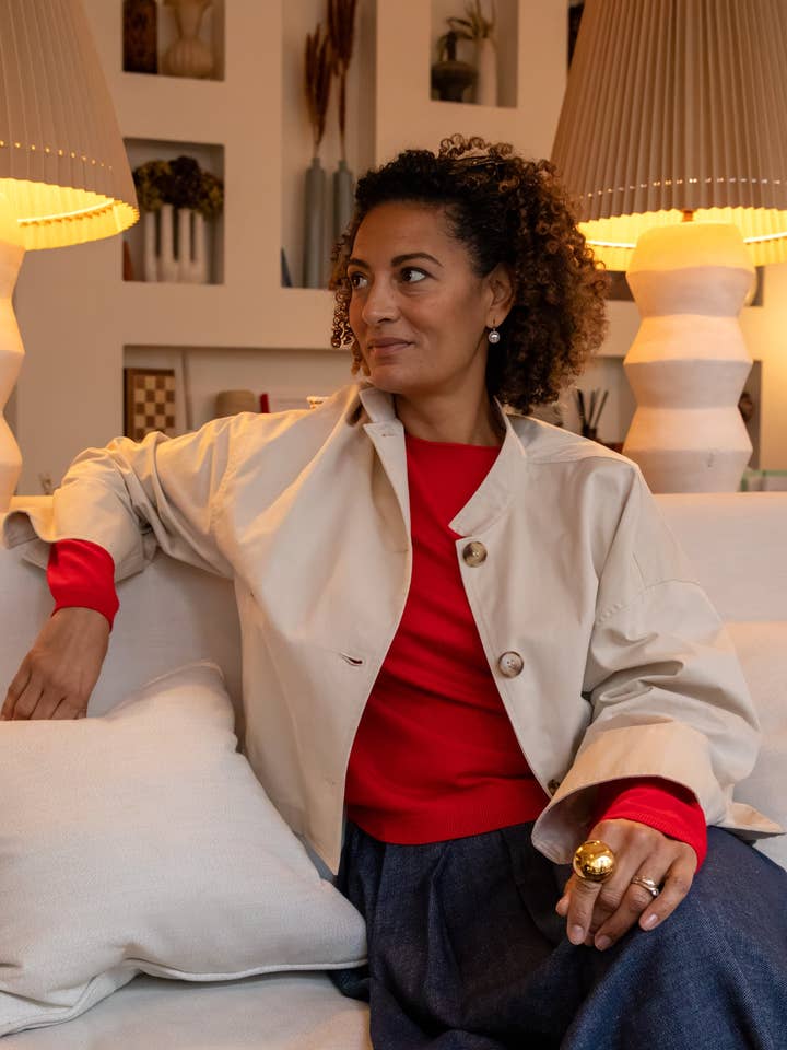 Jade Jumper | Rosso per la vendita all'ingrosso da parte di CHALK