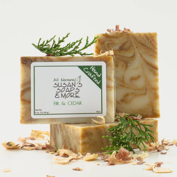 Fir and Cedar Soap for wholesale by Susan’s Soaps & More