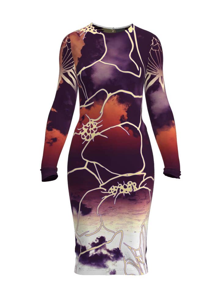 Robe en tricot à manches longues | Peachy Space pour la vente par SALO