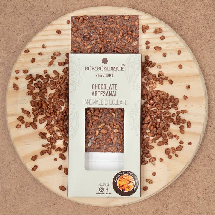 Mælkechokoladebar med Korn for engroshandel hos Bombondrice Chocolates