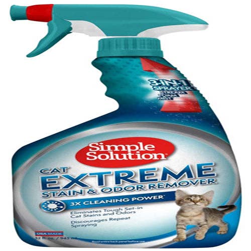 Petdropshipper - Wholesale Pet Cleaning Supplies - Simple Solution Extreme Cat Stain & Odor Remover Spray 1ea/32 fl oz