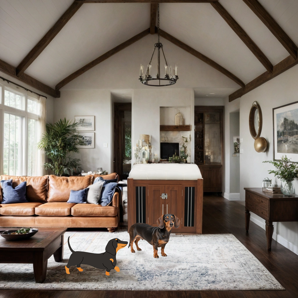 39F Inc. - Wholesale Ottoman - 2-in-1 Dog Crate & End Bench with Padded Seat, Walnut10