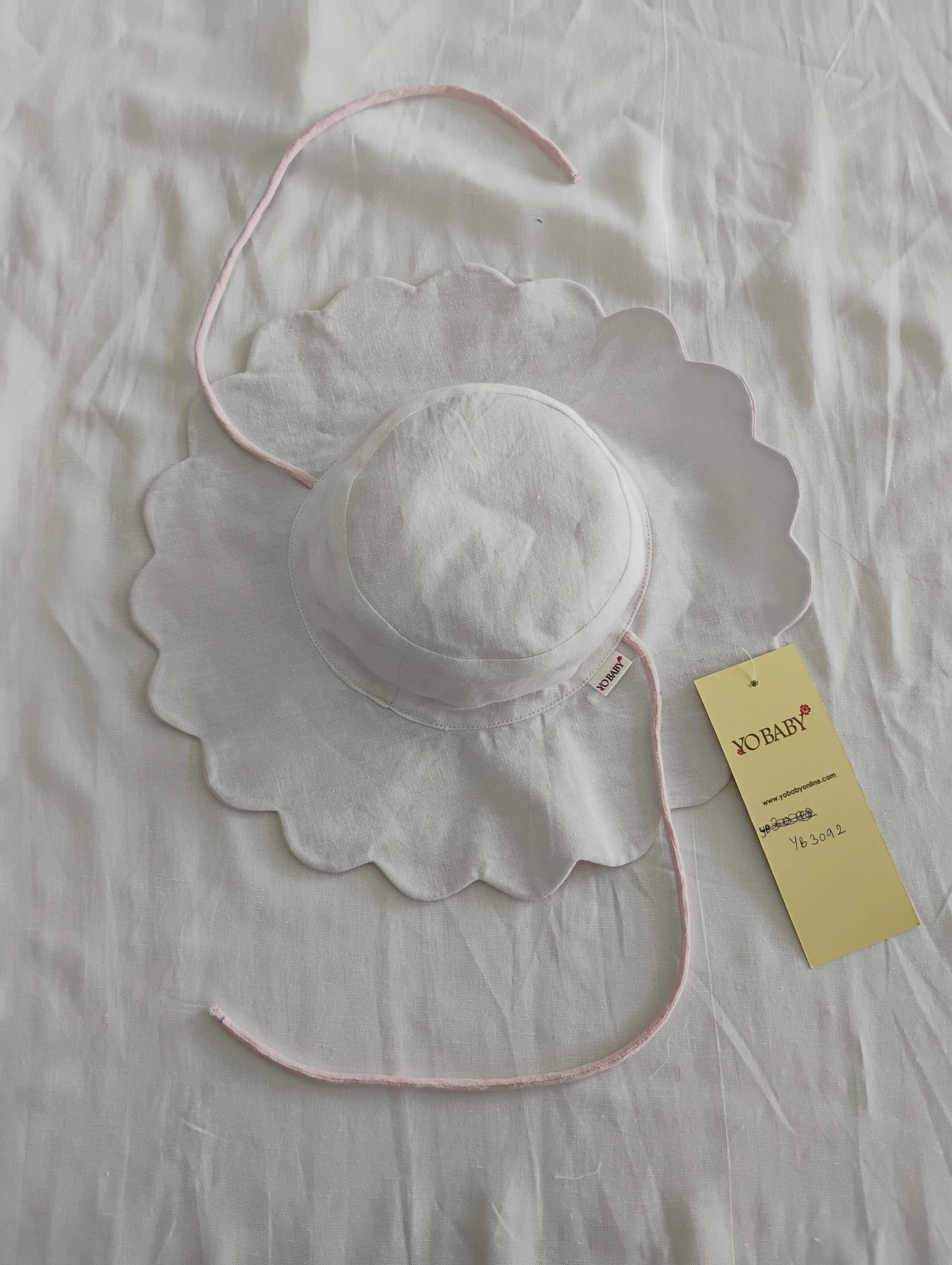 Yo Baby - Wholesale Sun Hat - Kids - Summer Sun Hat with Scalloping - Reversible  : SOFT PINK : Infant : Toddler : Tween2