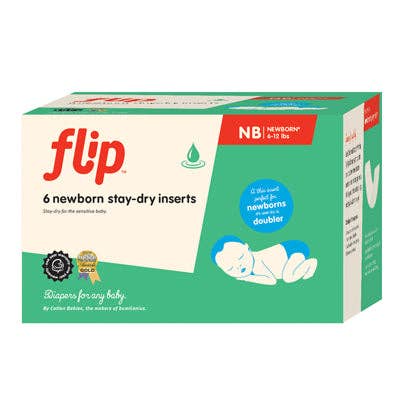 Flip Stay-Dry Newborn Inserts 6 pack for wholesale by Cotton Babies