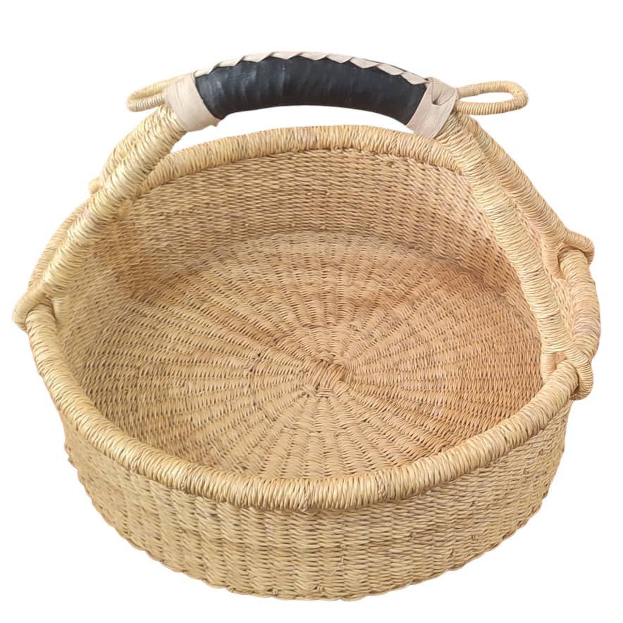 The African Home Goods - Wholesale Mand - Haverst Gevlochten Mand, Draagbare Tuin Oogstmand, voor Picknick, Paaseieren, Opslag, Verzamelen van Producten en Eieren0