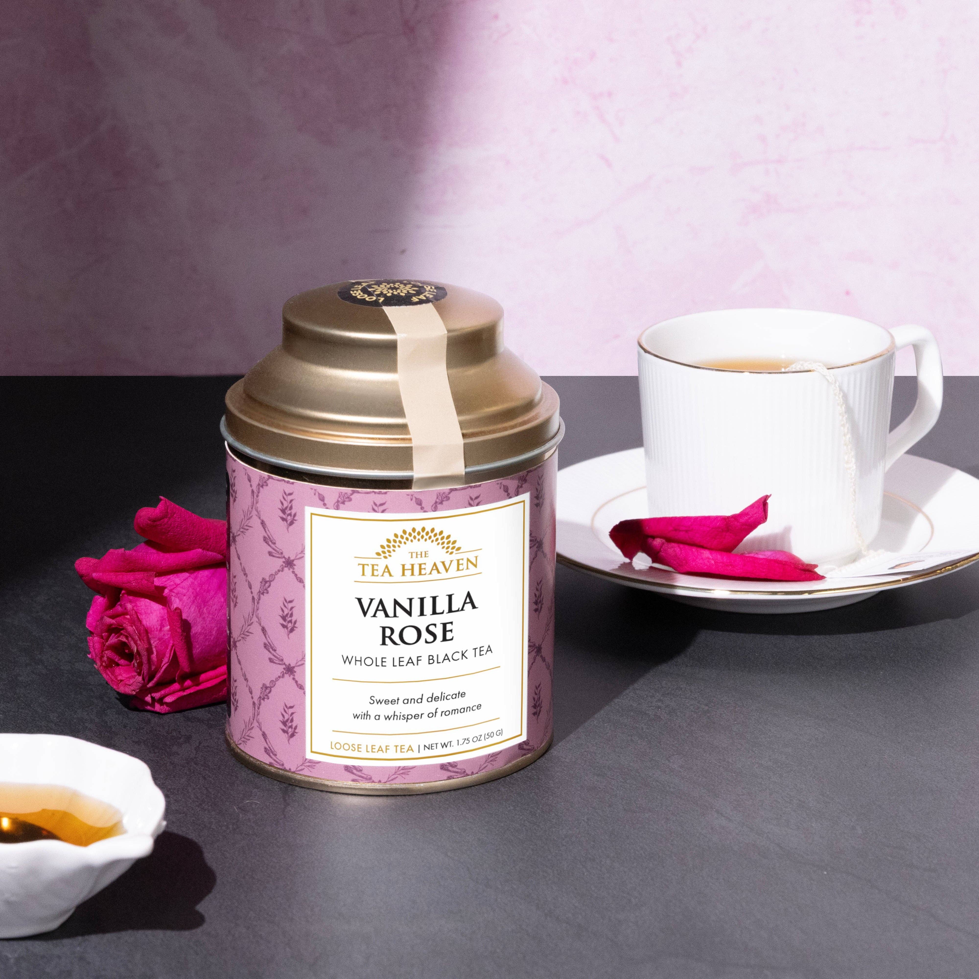 The Tea Heaven - Wholesale Loose tea - Vanilla Rose Loose Leaf Canister (Case of 6)2