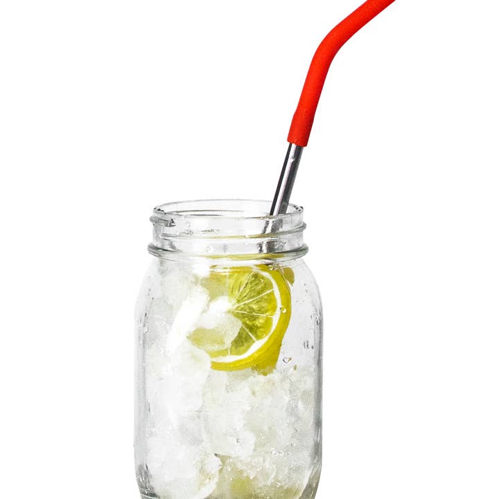DM Merchandising - Wholesale Drinking Straw - Krumbs Kitchen 4 Pack Stainless Steel Straws + Brush Cleaner