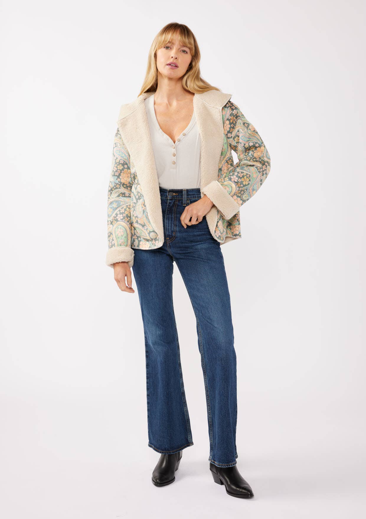 Midnight Blush Long Sleeve Hooded Jacket with Pockets for wholesale on Faire8