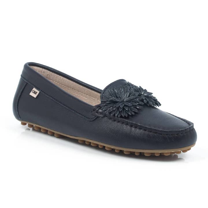 W-SEBLUME-BLUE women's blue leather loafers for wholesale by Ortiz & Reed