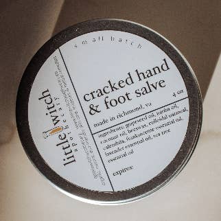 Cracked Hand & Foot Salve for wholesale by Little Witch Apothecary
