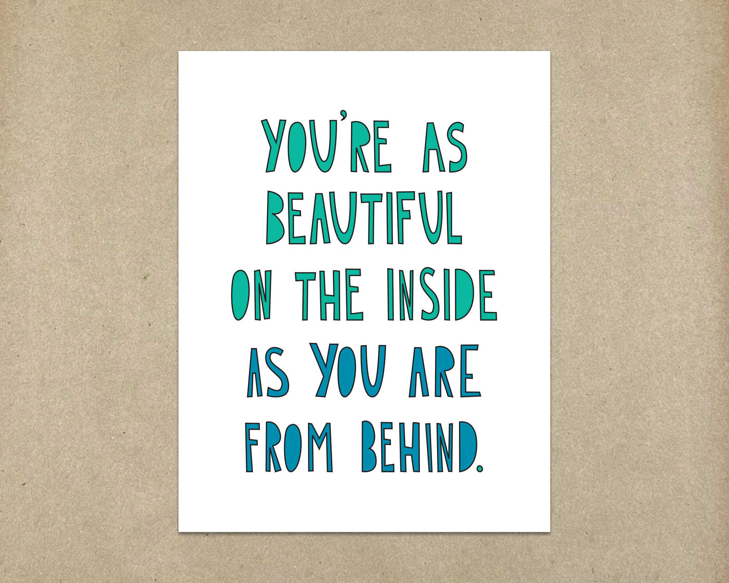 Near Modern Disaster - Wholesale Love Card - 212 - Beautiful From Behind - A2 card1