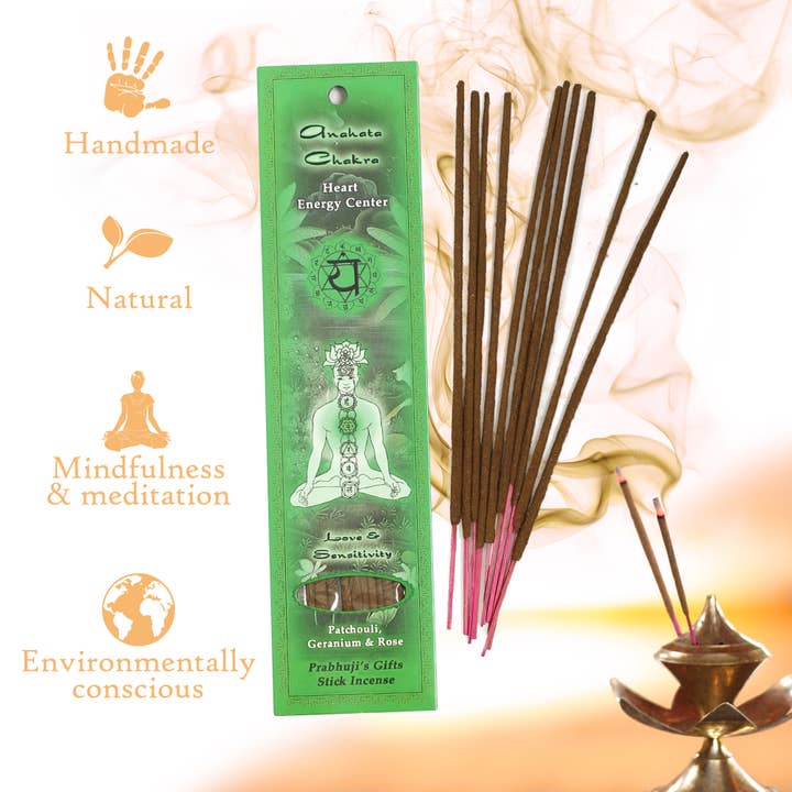 Prabhuji's Gifts - Wholesale Incense - Incense Sticks Heart Chakra Anahata - Love and Sensitivity3