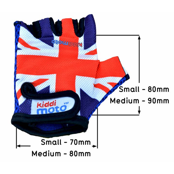 Kiddimoto - Wholesale Gloves - Kids - Gear Up in Patriotism: Union Jack Cycling Gloves