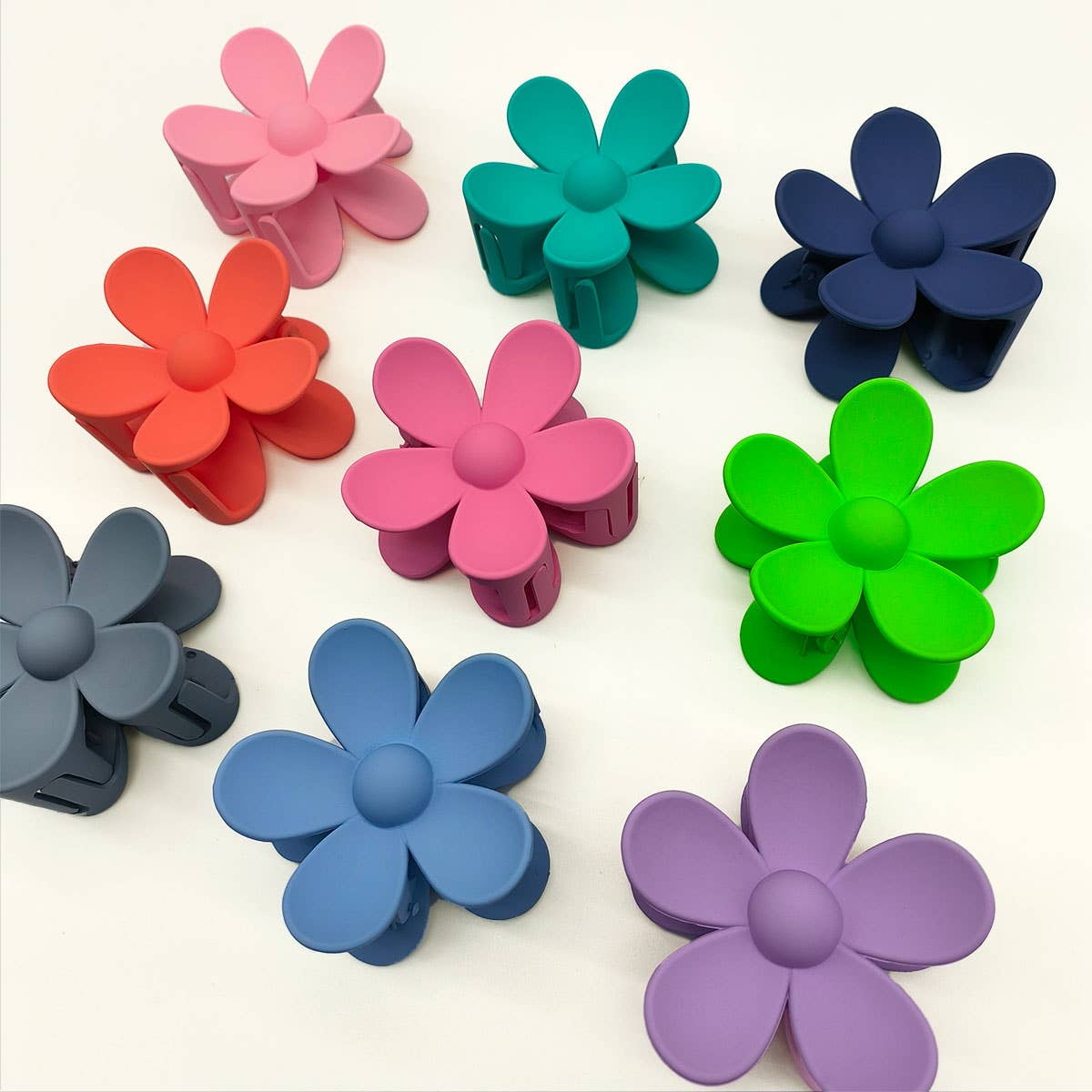 ACCITY - Wholesale Hair Clip - Women's - Matte Floral Hair Claw Clip–Cute & Strong Hold_CWAHA0731040