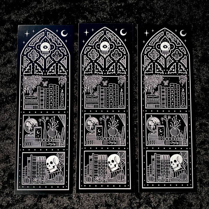 Soni Graves - Wholesale Bookmark - Witch Bookshelf Bookmark: Double Sided, Spooky Whimsical4