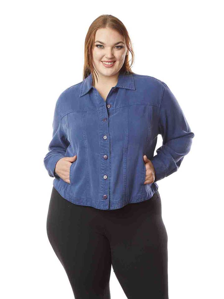 Tianello TENCEL™ ”Twill” L.S. ”Jean” jacka med sidofickor för wholesale av Tianello