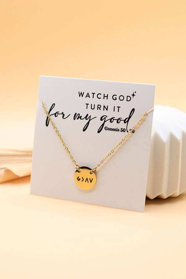 Two and Crew - Faith Based Jewelry & Gifts - Wholesale Pendant/Charm Necklace - God Is Greater Gold Necklace – Faith Symbol Jewelry2