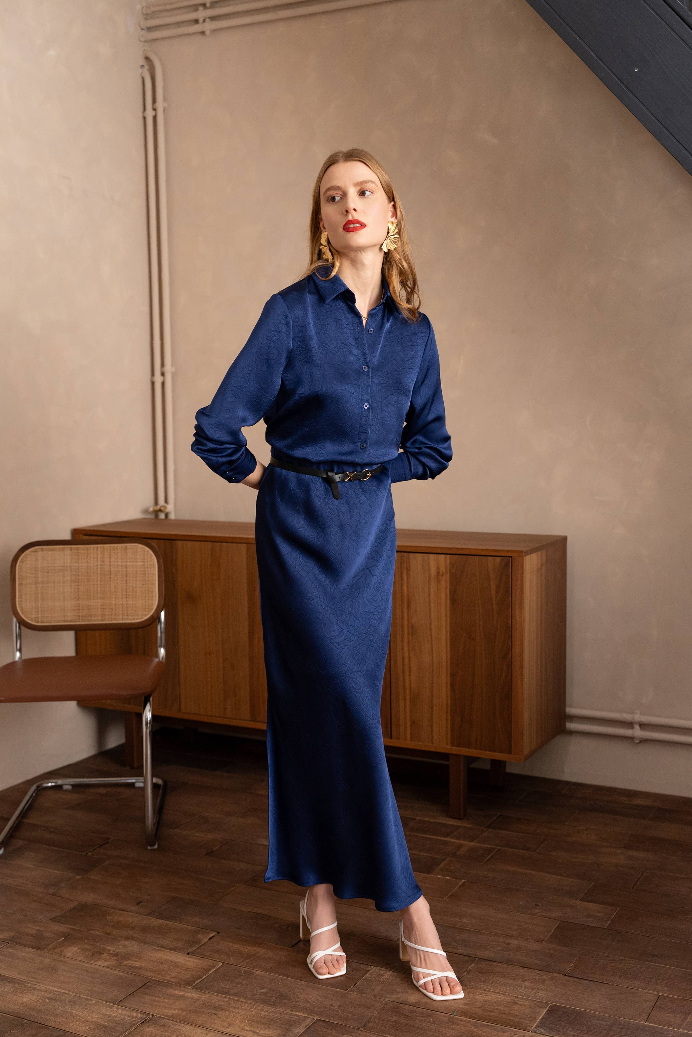 LULUMARY - Wholesale Skirt - Women's - Satin Skirt SK8564