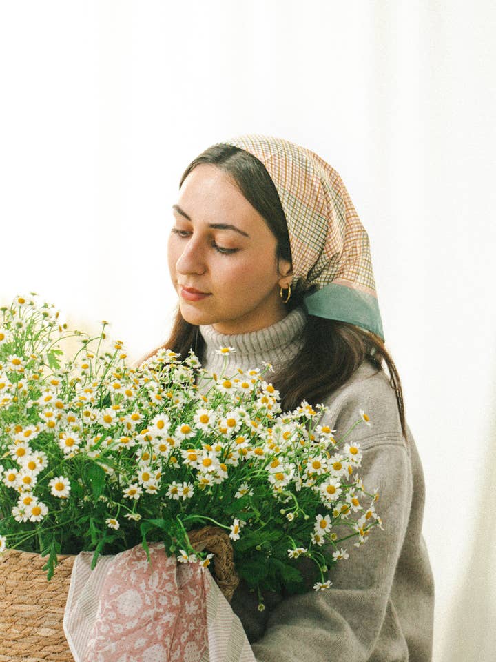 MEADOW GRID - BANDANA for wholesale by A RIVER