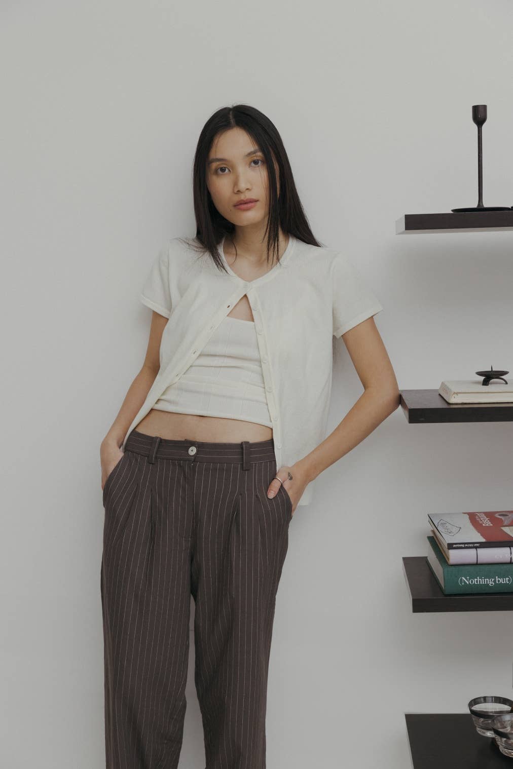 All Row - Wholesale Pants - Women's - The Frances Pants | Striped Straight Leg Linen Trousers10