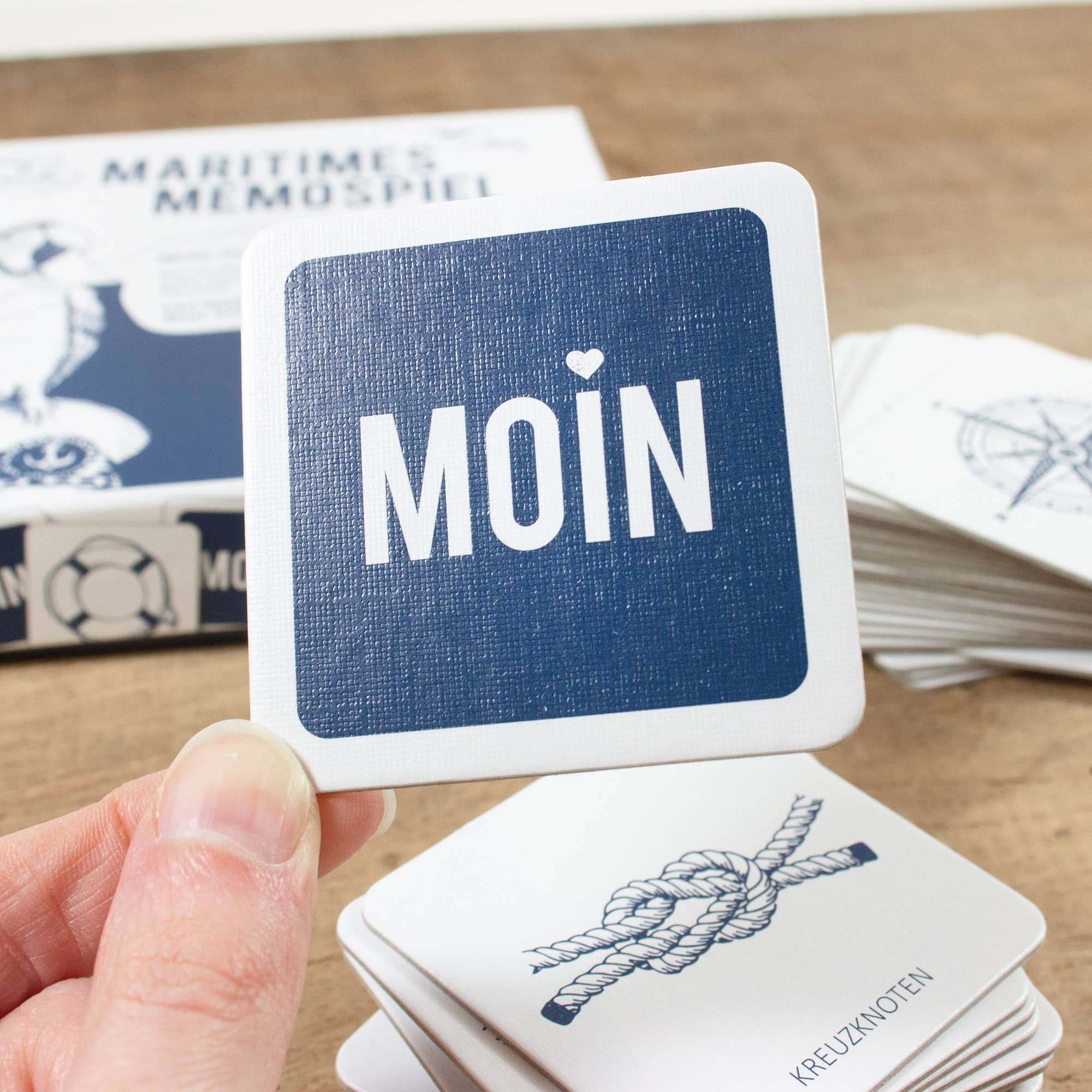 Bow & Hummingbird - Wholesale Card Game - Maritime memory game with 24 pairs of motifs2