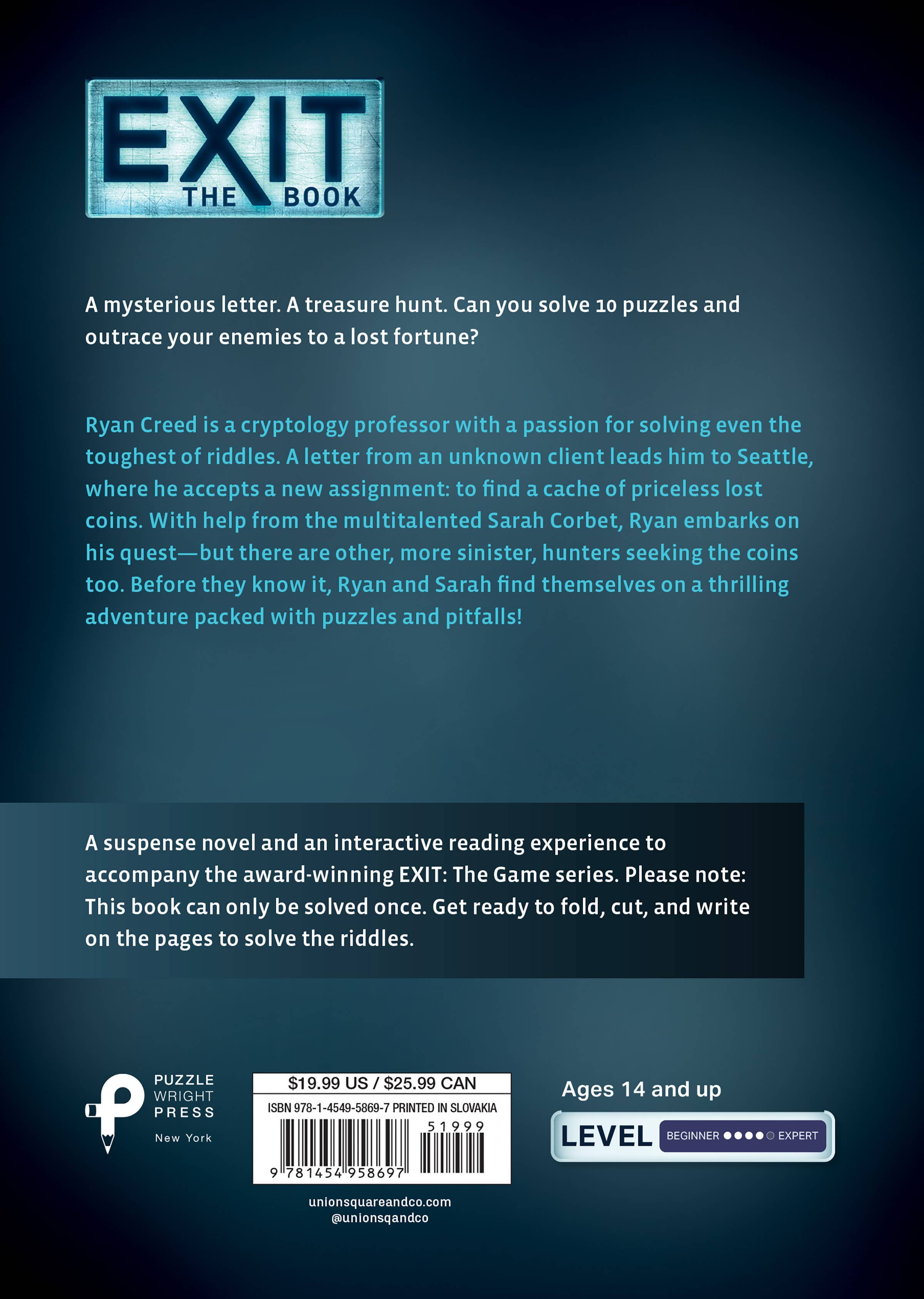 Hachette Book Group - Wholesale Coloring & Activity Book - Adult - Exit: The Book - The Ryan Creed Case: A Puzzle Novel1