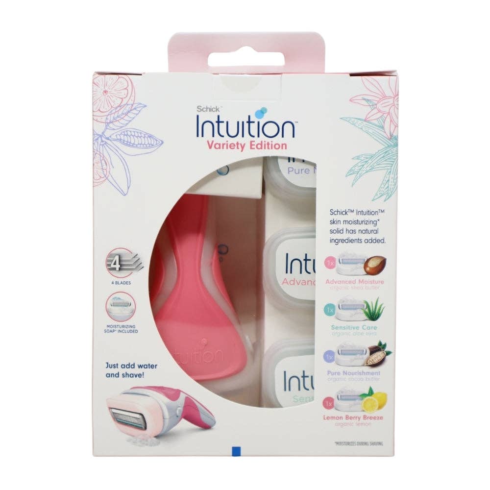 First Choice Buying - Vente Rasoir - Pack Varié de Rasoirs pour Femmes Schick Intuition – 1 Manche de Rasoir & 4 Recharges de Lames5