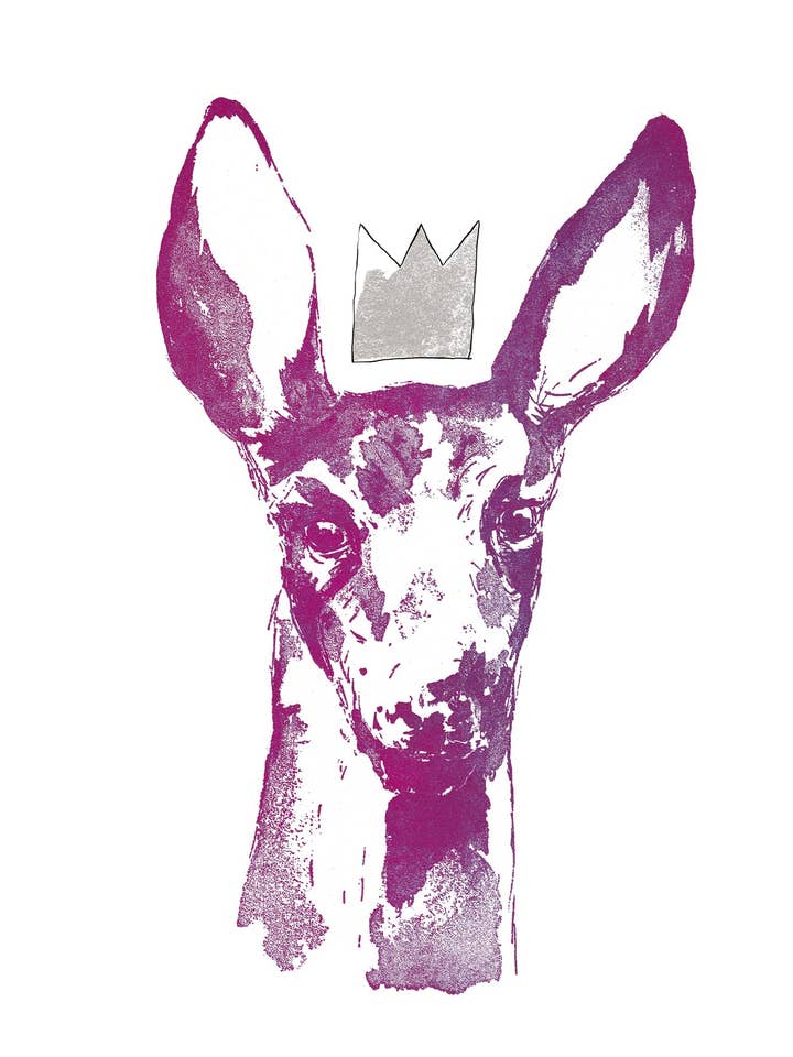 Pink Doe • Blucanari kunstposter 30x30cm of 50x50cm voor wholesale door Blucanari