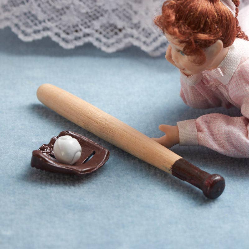 Factory Direct Craft - Venta al por mayor Recortables - Set de Bate y Pelota de Béisbol en Miniatura2