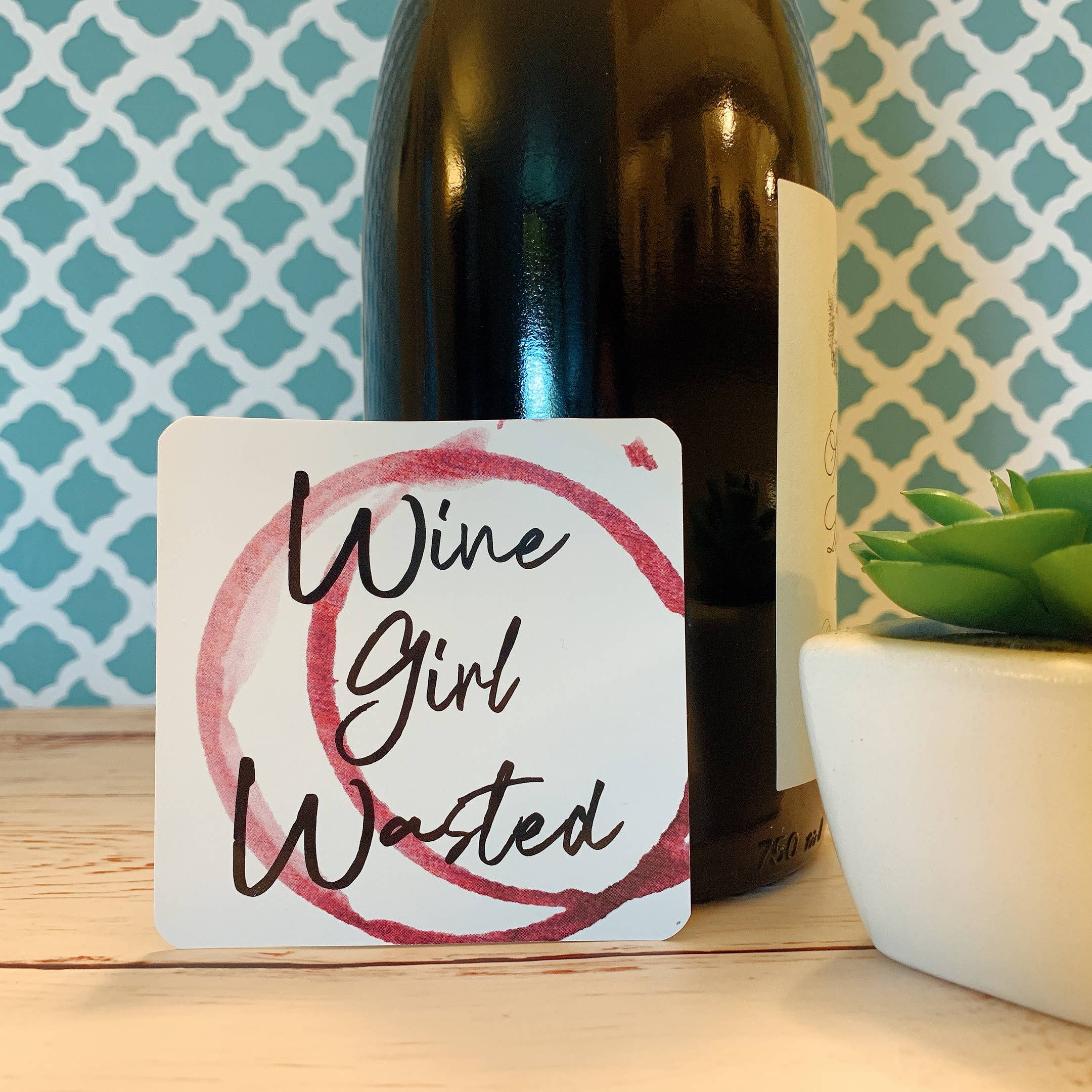 Wandering Wine Glass - Wholesale Sticker - Wine Girl Wasted Sticker2