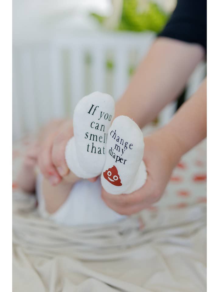 Dorothy’s Reason - Wholesale Socks - Baby - If You can Smell that Change my Diaper Baby Socks | Quirky