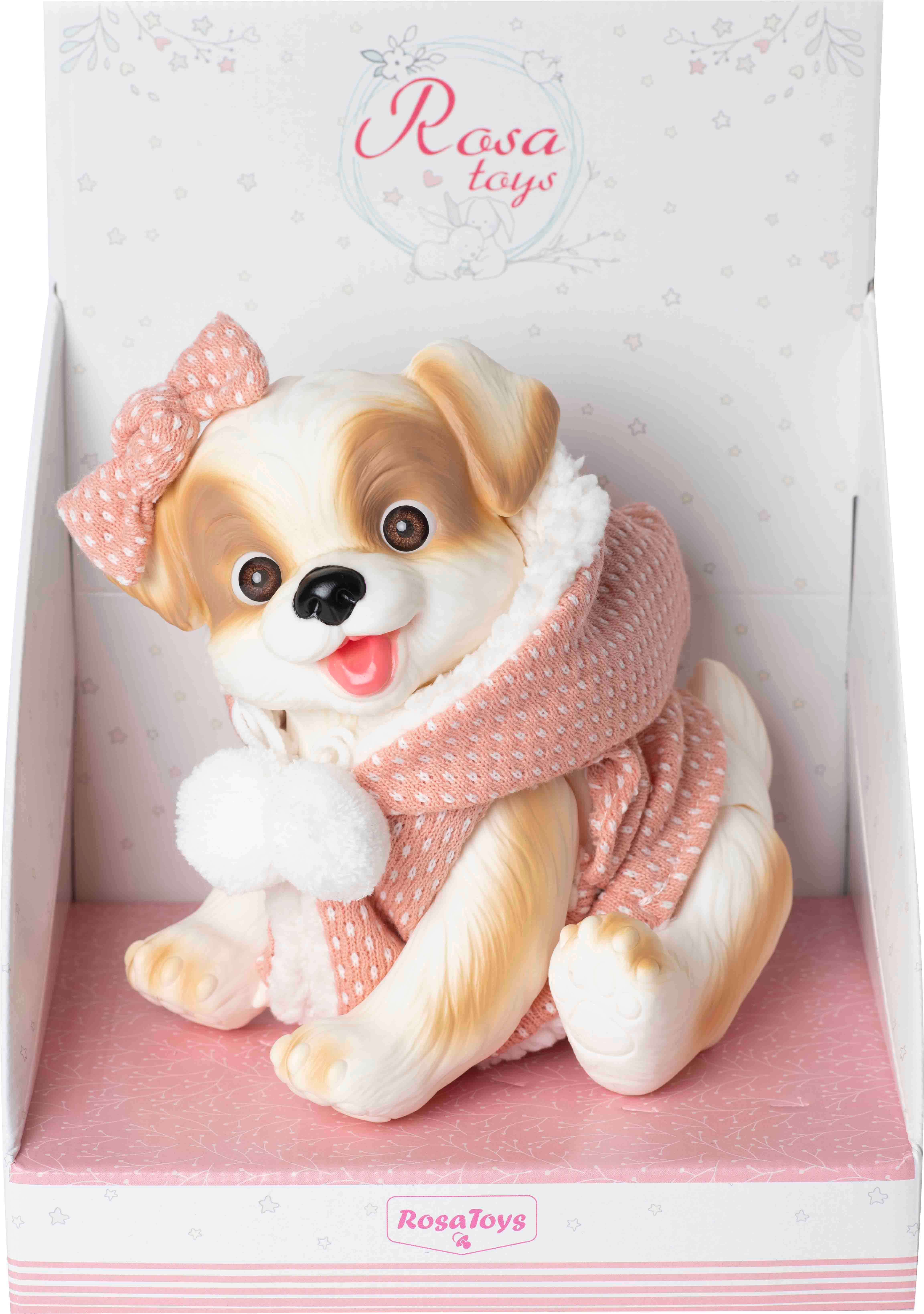 MUÑECAS ROSATOYS, S.L. - Wholesale Doll - Kids - White Puppy Coral Vest2