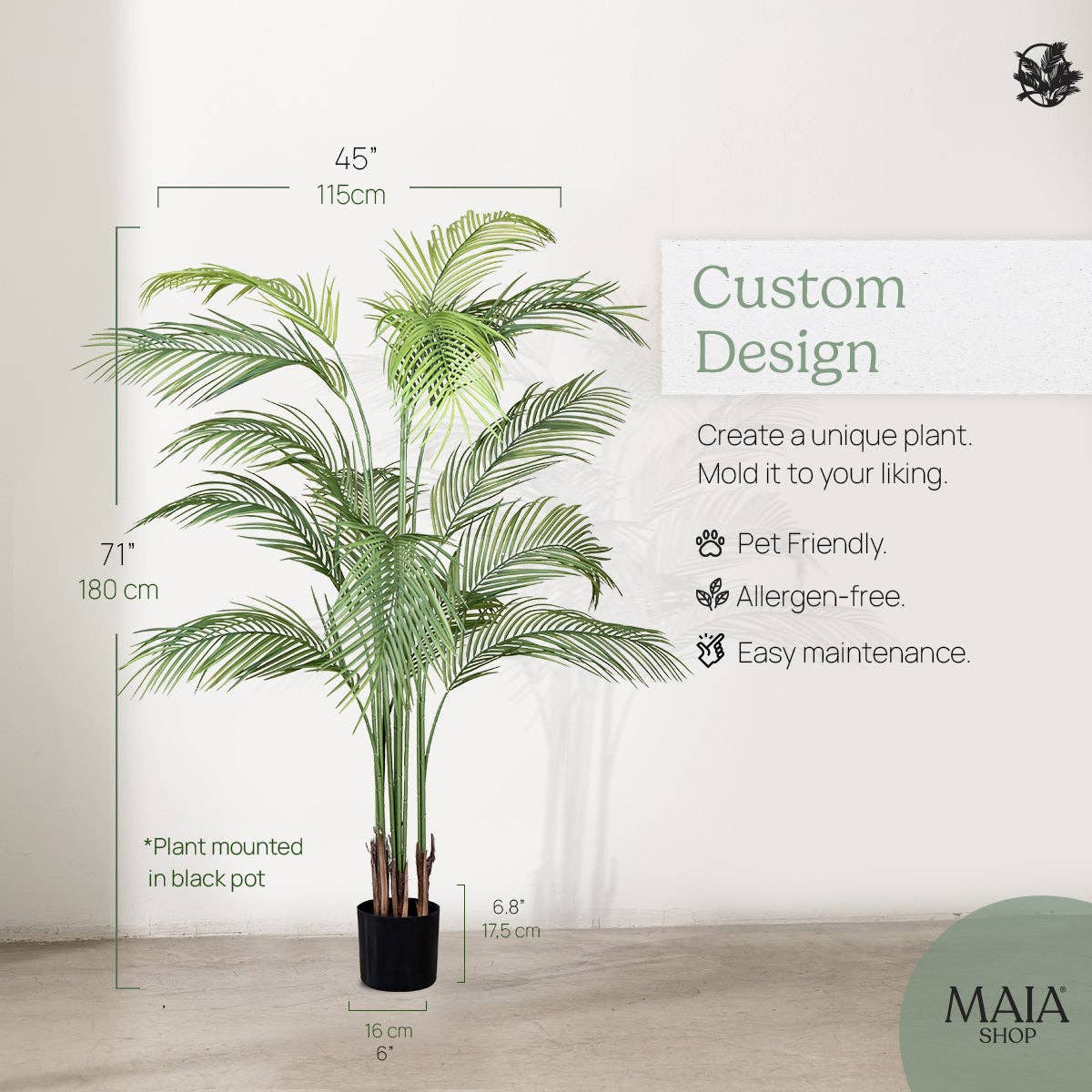 Maia Shop: No Duties for the US - Wholesale Artificial Plant - 6' Artificial Palm Tree2