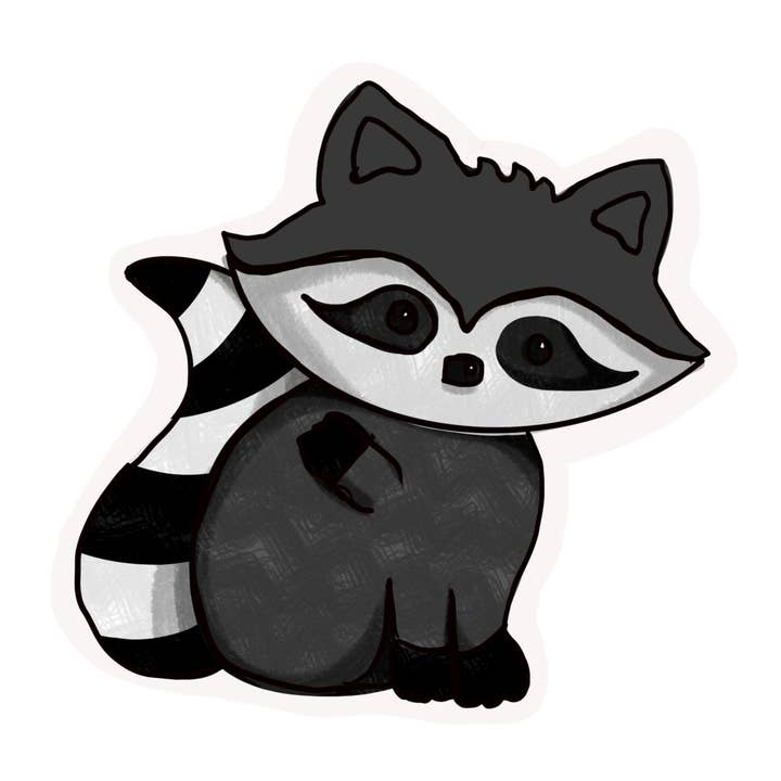 Cookie Cutter- Cookie Cutter and Stamp- Sitting Raccoon Cutt for wholesale by Carambola Desings