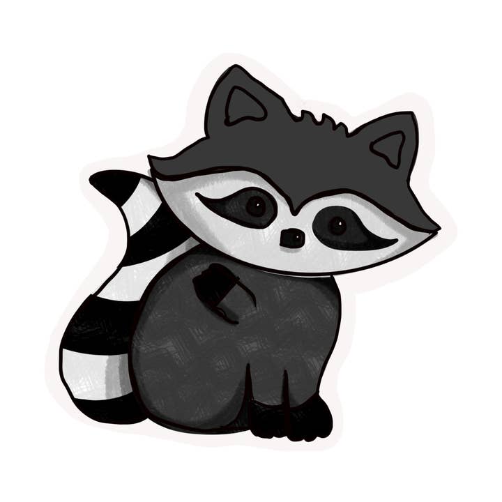 Cookie Cutter- Cookie Cutter and Stamp- Sitting Raccoon Cutt for wholesale by Carambola Desings