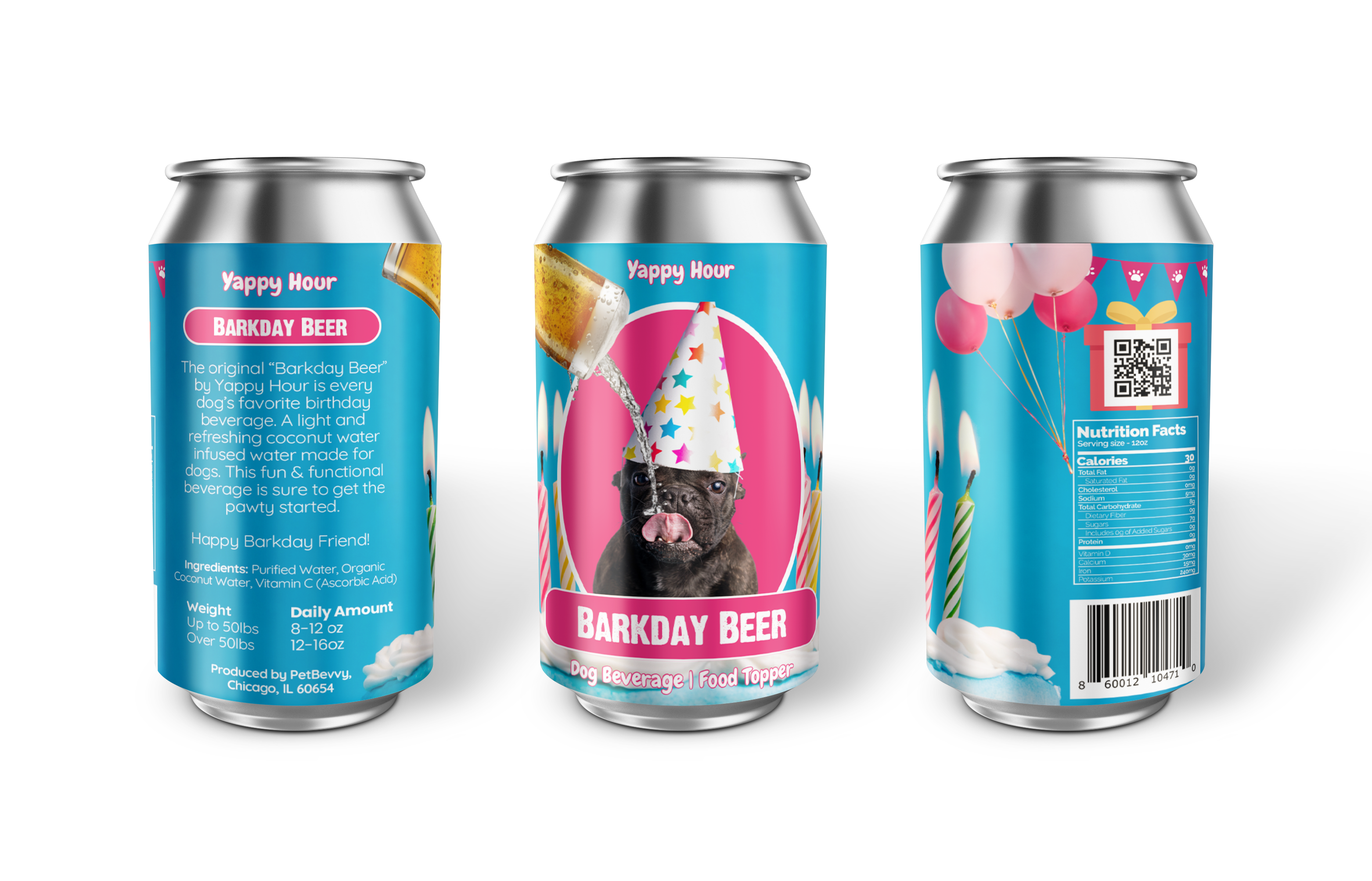 Yappy Hour - Wholesale Pet Treats - Dog - Barkday Beer | 24ct | Watermelon3