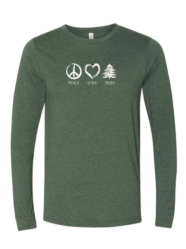 Peace Love Trees Långärmad T-shirt för wholesale av Wyld Earth